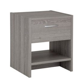 Argos Home Seville 1 Drawer Bedside Table - Grey Oak Effect - thumbnail 1