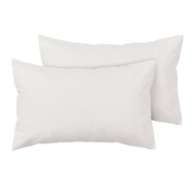 Argos Home Brushed Cotton Standard Pillowcase Pair - Cream
