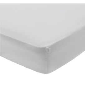 Habitat Egyptian Cotton 400TC Grey Fitted Sheet - Double