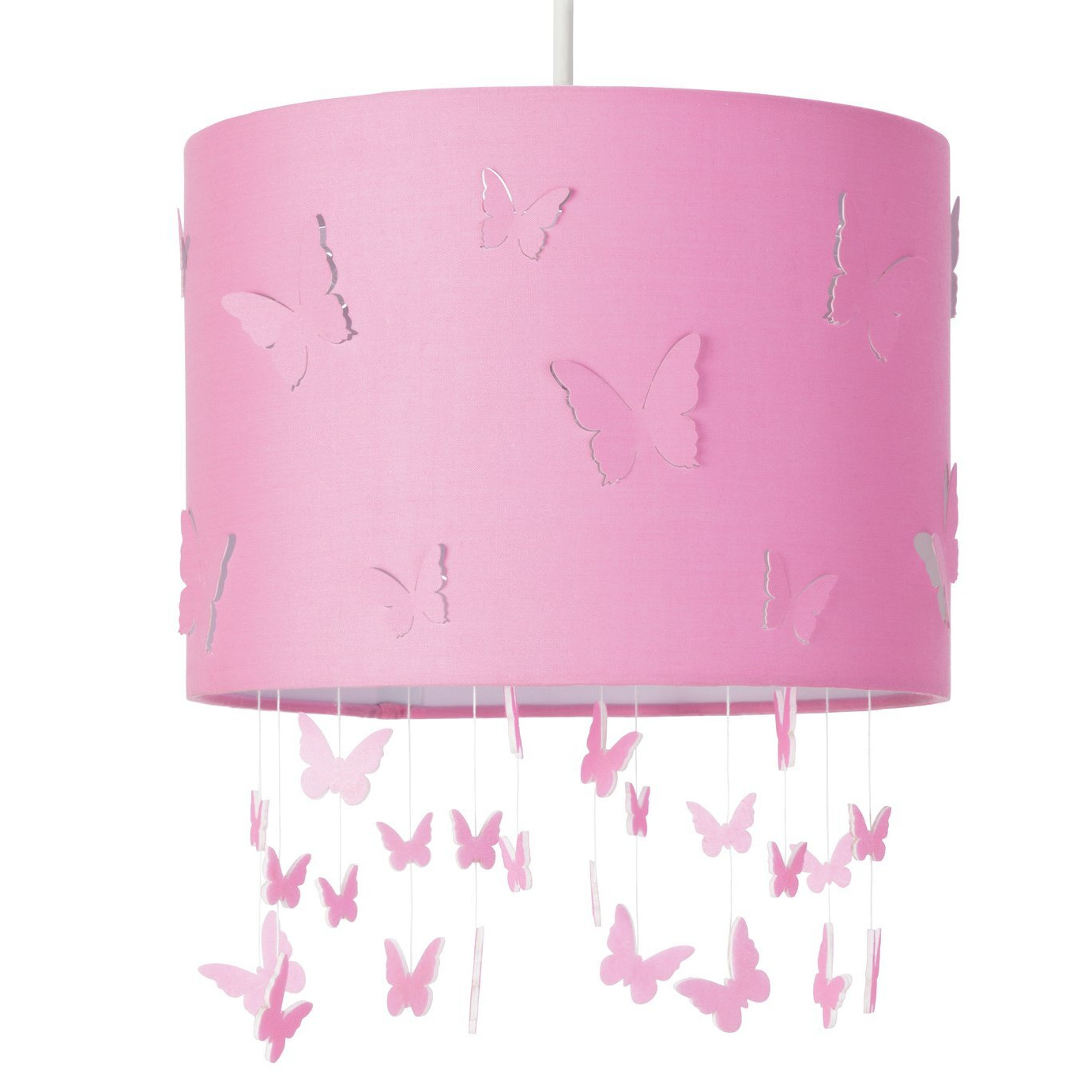 Argos Home Kids 30x25cm Butterfly Cutout Ceiling Shade- Pink - image 1