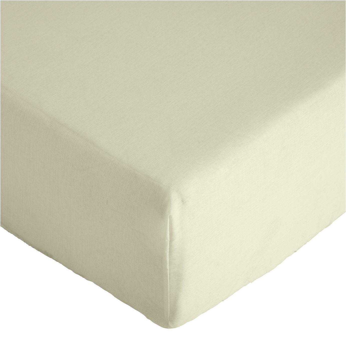 Argos Home Plain Cream Fitted Sheet - Double