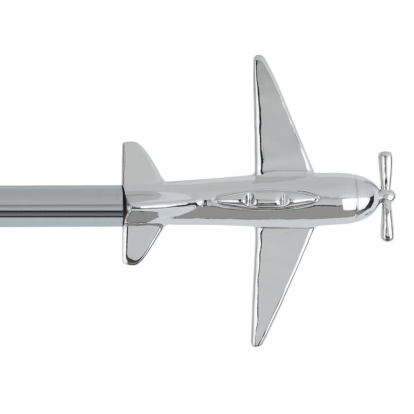 Argos Home Plane 120-210cm Extendable Curtain Pole - Chrome - image 1