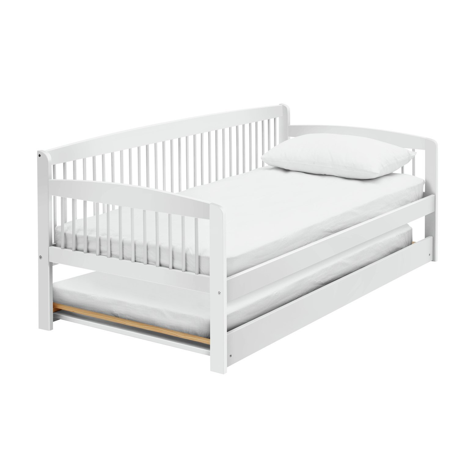 Argos Home Andover Wooden Day Bed and Trundle - White - image 1
