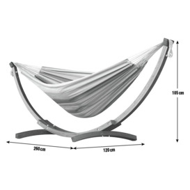 Vivere Tropical Double Hammock with Wooden Stand - thumbnail 2