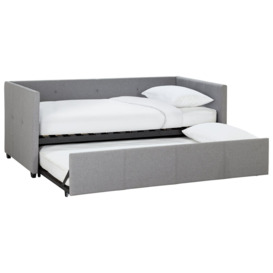 Argos Home Tamara Trundle Day Bed with 2 Mattresses - Grey