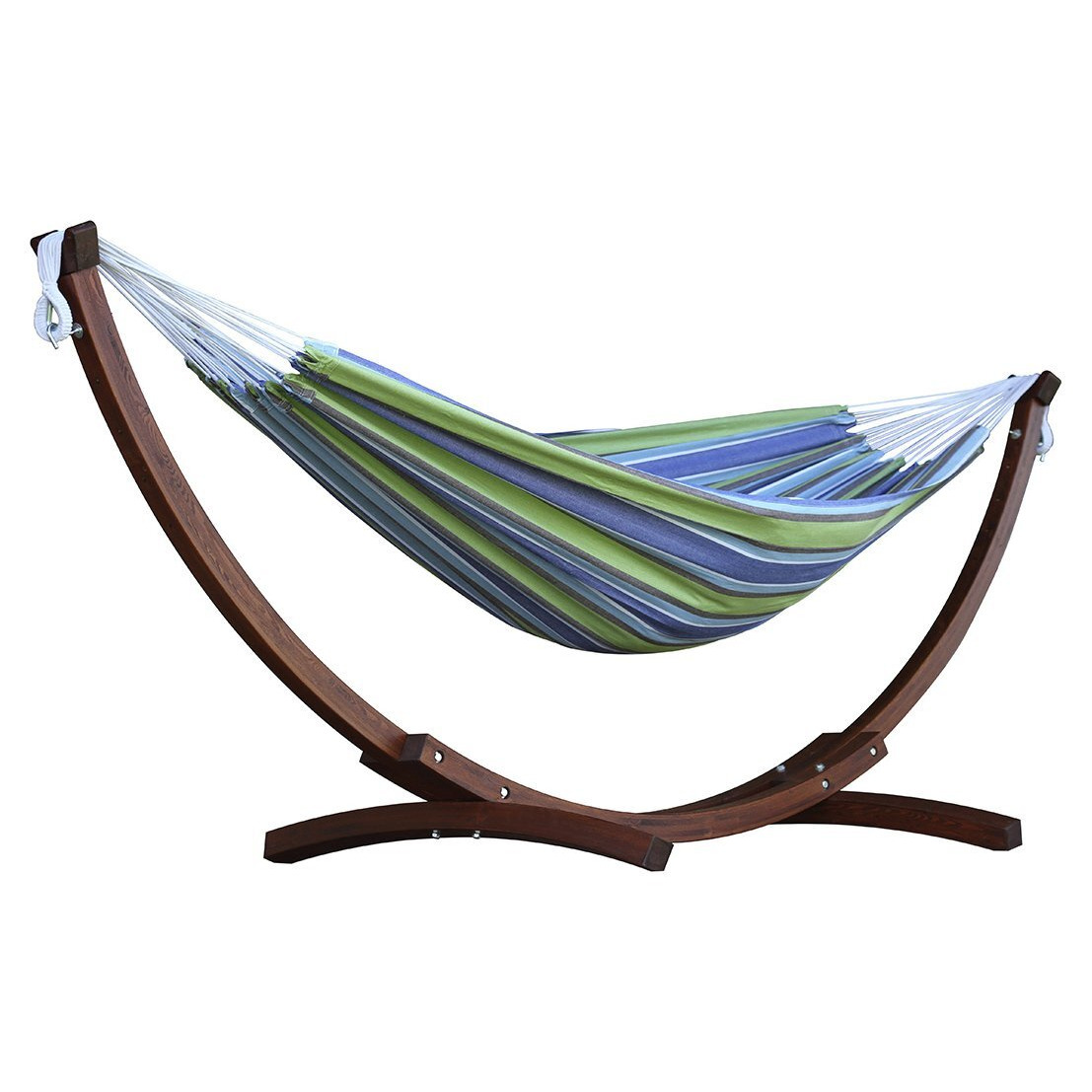 Vivere Oasis Double Hammock with Wooden Stand - image 1