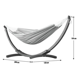 Vivere Oasis Double Hammock with Wooden Stand - thumbnail 2