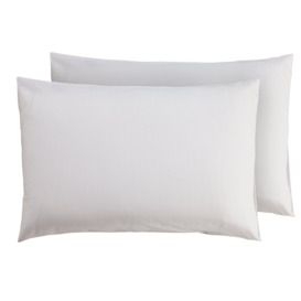 Argos Home Plain Standard Pillowcase Pair - White - thumbnail 1