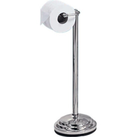 Argos Home Freestanding Toilet Roll Holder - Chrome Plated - thumbnail 1
