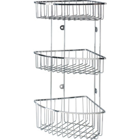 Argos Home 3 Tier Wall Mounted Chrome Shower Caddy - thumbnail 2