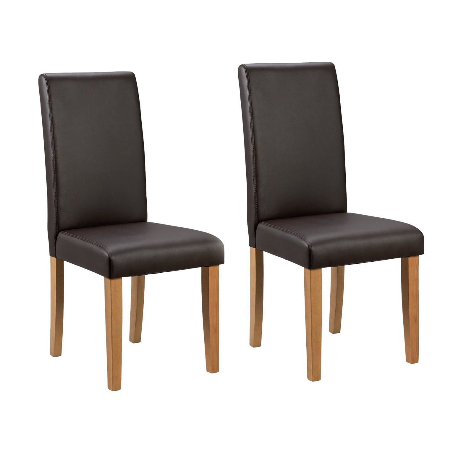 Argos Home Pair of Midback Dining Chairs - Chocolate - image 1