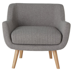 Habitat Nellie Fabric Accent Chair - Grey - thumbnail 1