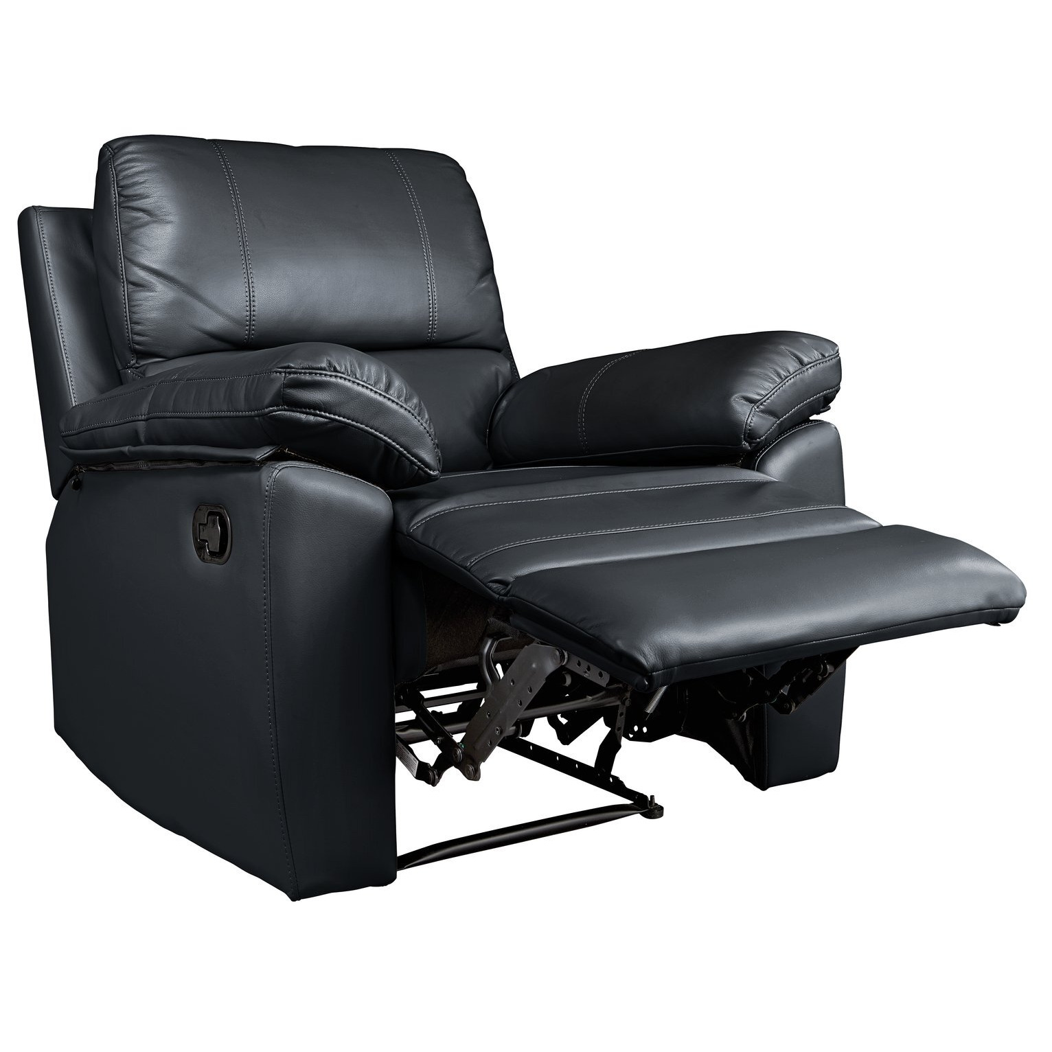 Argos Home Toby Faux Leather Manual Recliner Chair - Black - image 1