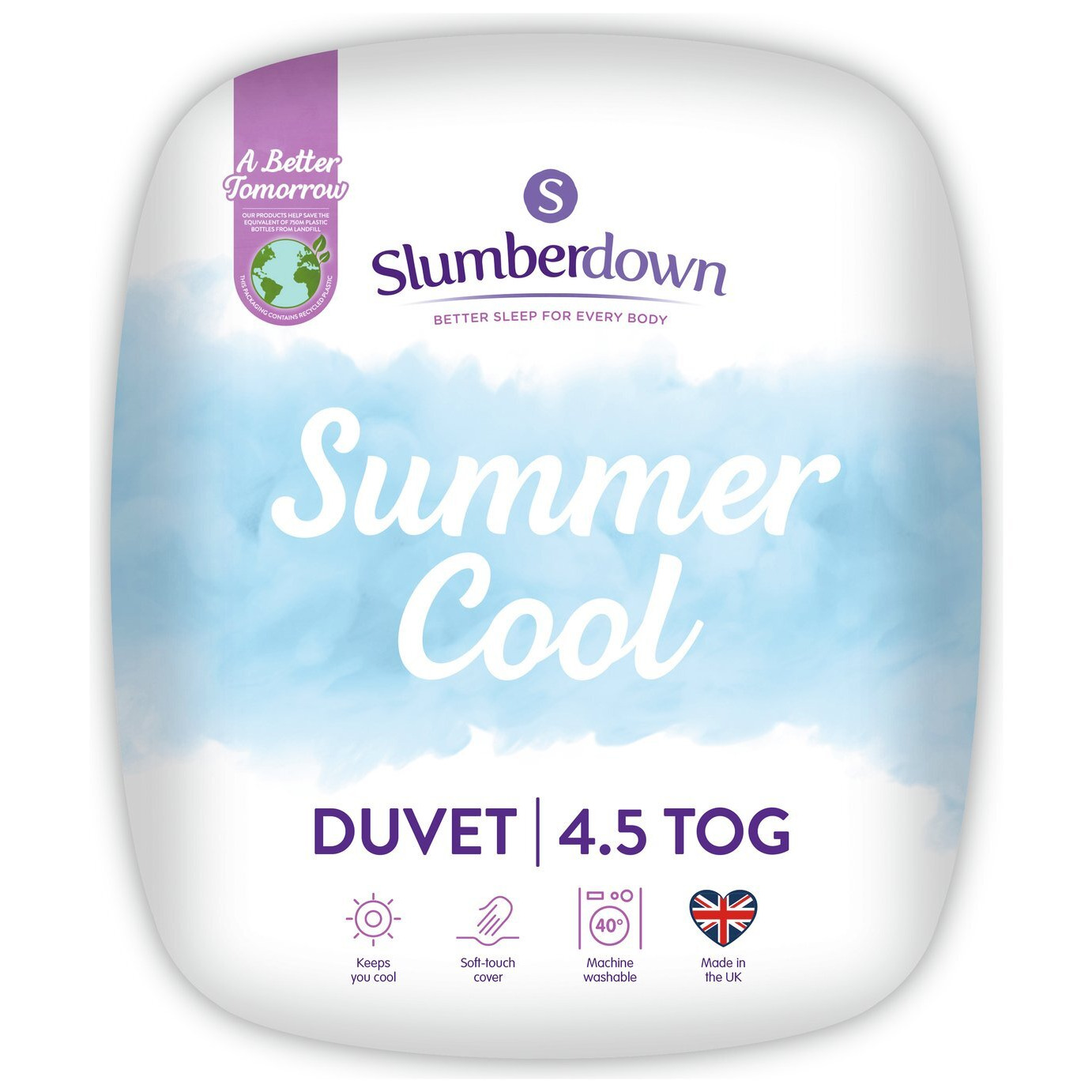 Slumberdown Summer Cool 4.5 Tog Duvet - Single - image 1