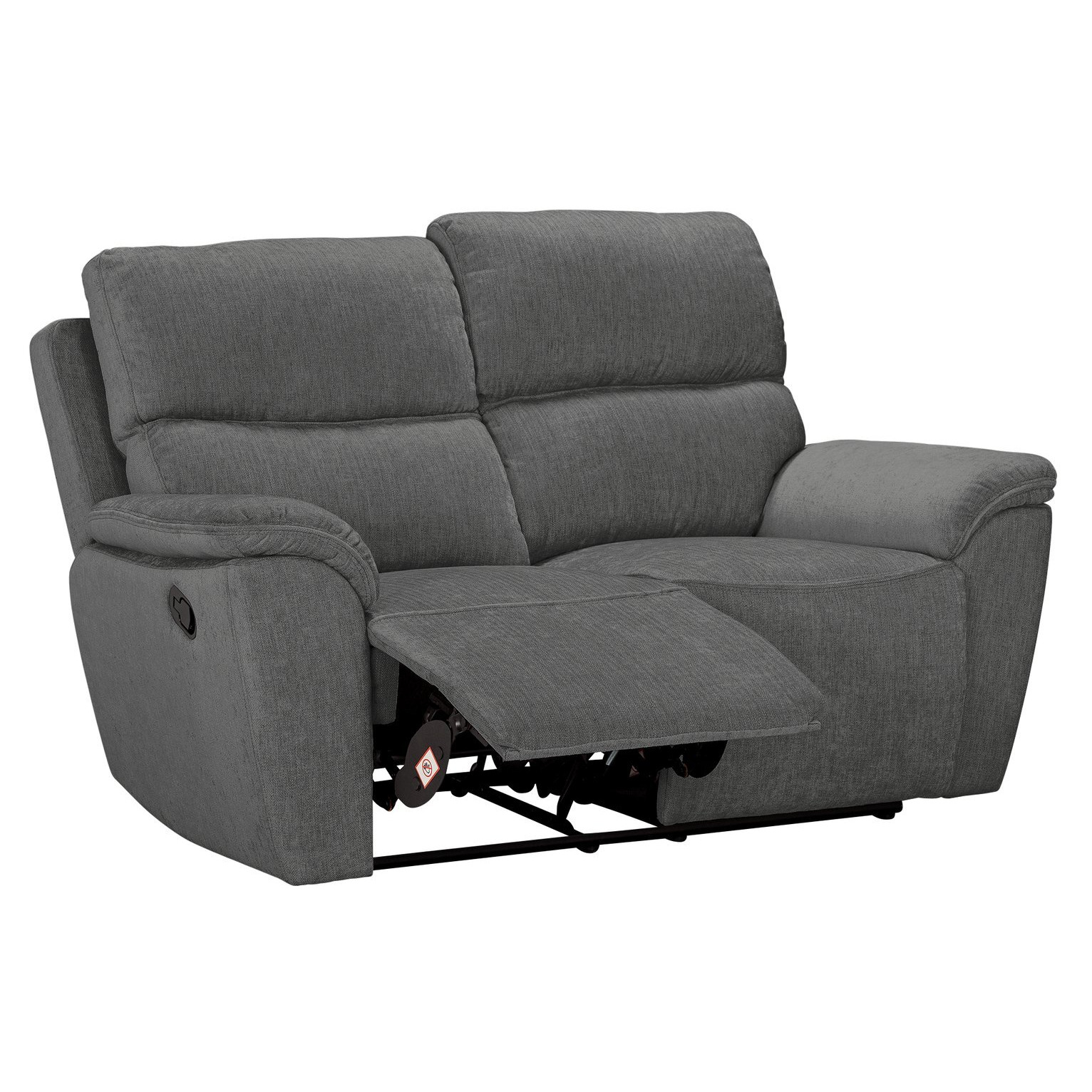 Argos Home Sandy 2 Seater Manual Recliner Sofa - Charcoal