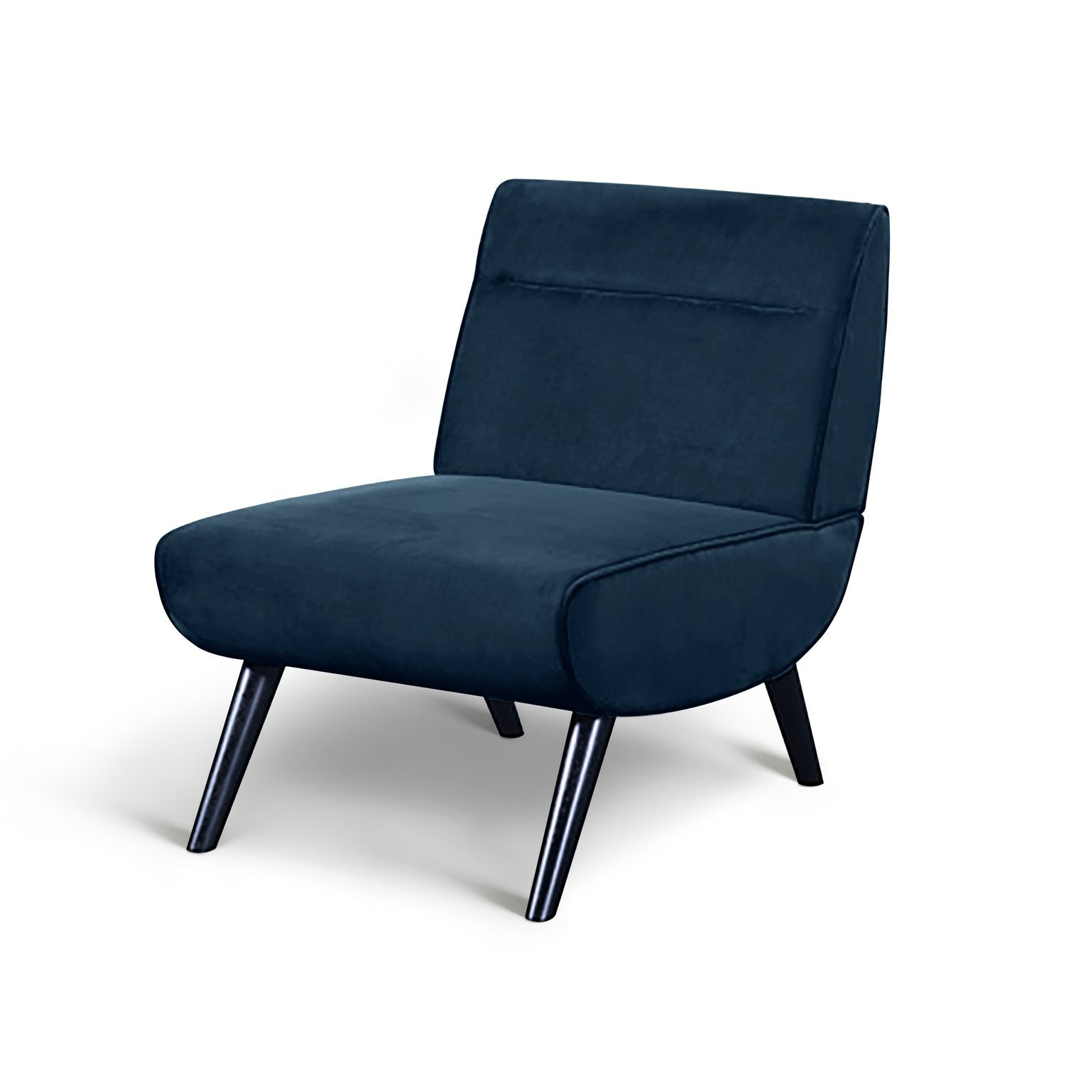 Habitat Rufus Velvet Accent Chair - Blue - image 1
