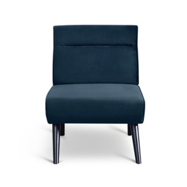 Habitat Rufus Velvet Accent Chair - Blue - thumbnail 2