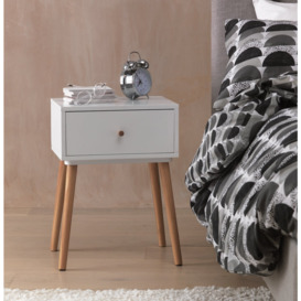 Habitat Otto 1 Drawer Bedside Table - Pink - thumbnail 2