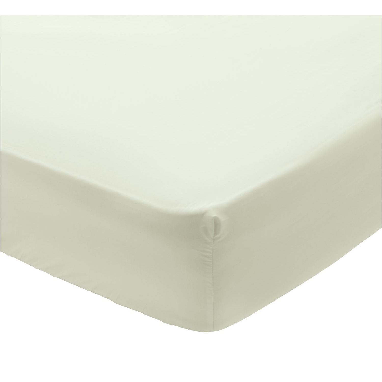 Habitat Egyptian Cotton 400TC Cream Fitted Sheet- Superking - image 1