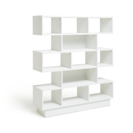 Habitat Cubes Wide Bookcase - White - thumbnail 1