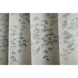 Curtina Elmwood Lined Curtains - 168x137cm - Silver - thumbnail 2