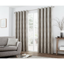 Curtina Elmwood Lined Curtains - 229x229cm - Stone - thumbnail 1