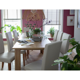 Argos Home Miami XL Extending Table & 8 Cream Chairs - thumbnail 2