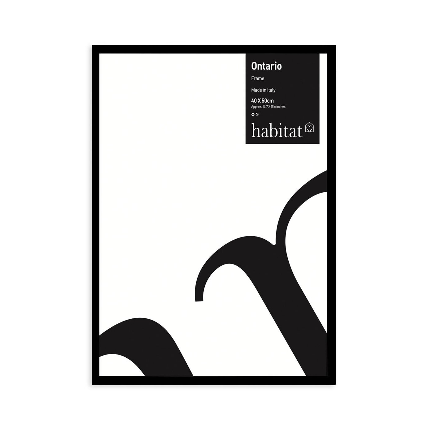 Habitat Ontario Oak Picture Frame - Black - 40x50cm - image 1