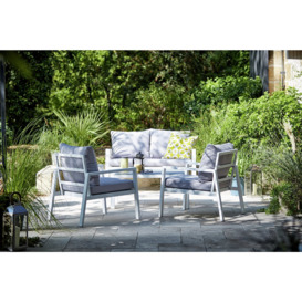Argos Home Sitges 4 Seater Aluminium Garden Sofa Set - White - thumbnail 2