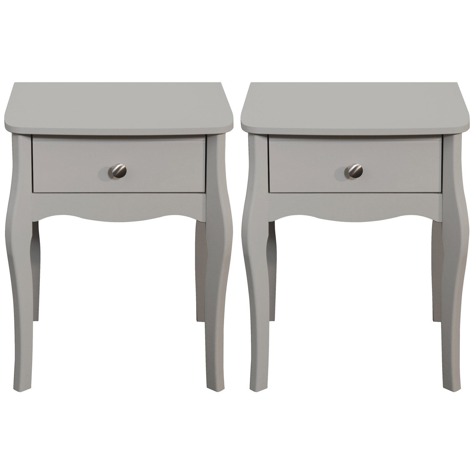Amelie 2 Bedside Tables - Grey