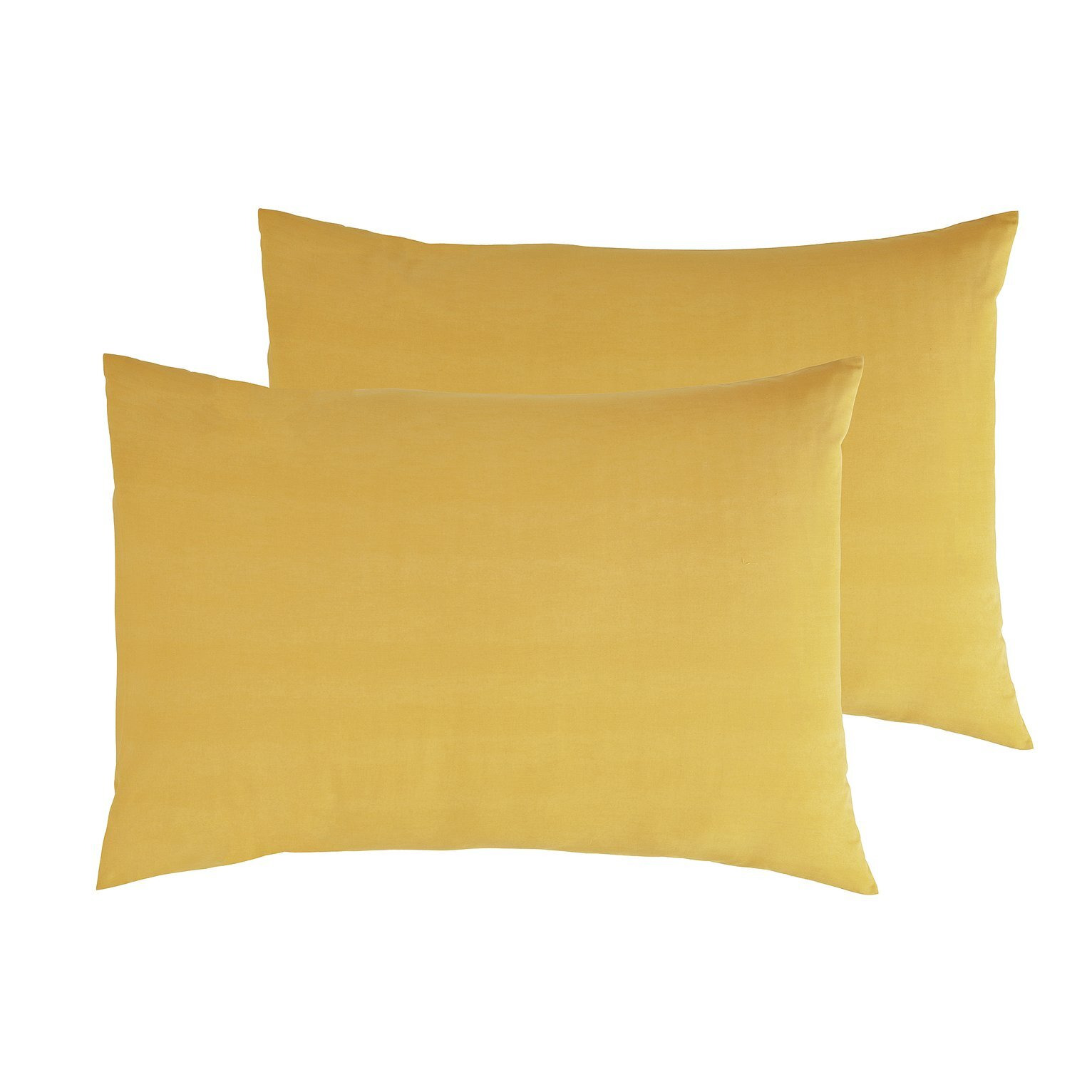 Habitat Cotton Rich 180 TC Standard Pillowcase Pair- Mustard - image 1