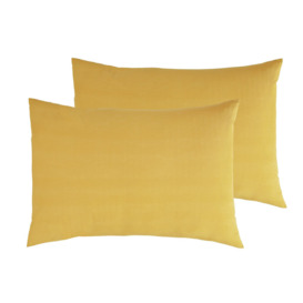 Habitat Cotton Rich 180 TC Standard Pillowcase Pair- Mustard - thumbnail 1
