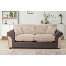Argos Home Harry Fabric 3 Seater Sofa - Natural - thumbnail 2