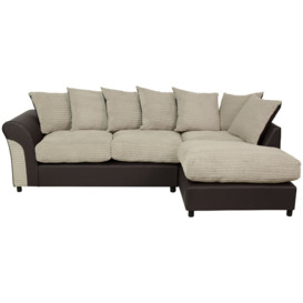 Argos Home Harry Large Right Hand Corner Chaise Sofa-Natural