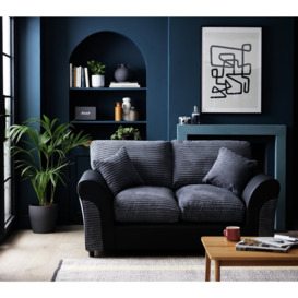 Argos Home Harry Faux Leather 2 Seater Sofa - Charcoal - thumbnail 2