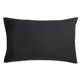 Habitat Easycare Polycotton Standard Pillowcase Pair - Black - thumbnail 1