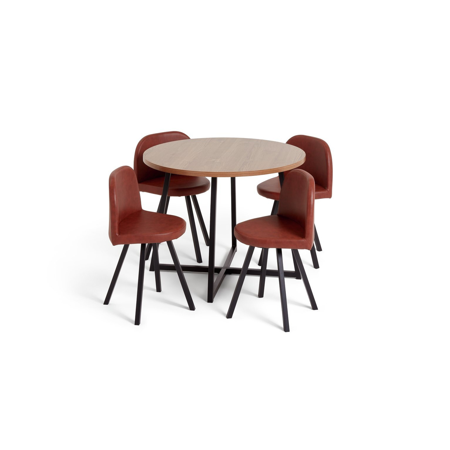 Habitat Nomad Oak Effect Dining Table & 4 Chairs - image 1