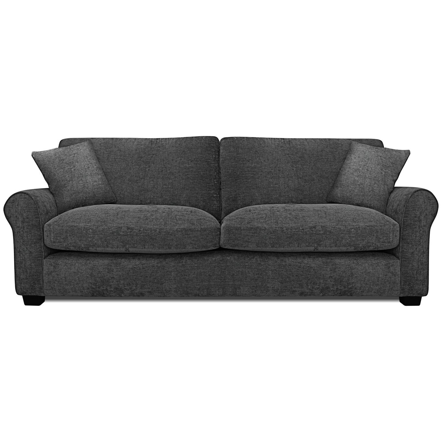 Argos Home Tammy 4 Seater Fabric Sofa - Charcoal - image 1
