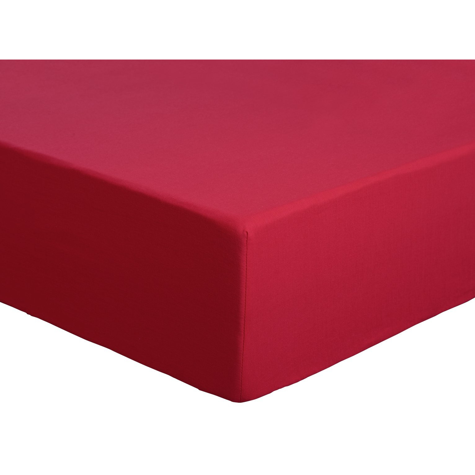 Habitat Easycare Plain Red Fitted Sheet - Double - image 1