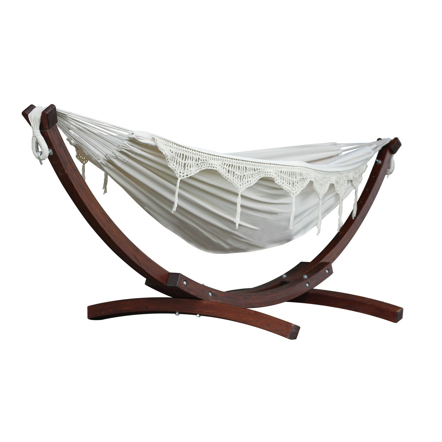 Vivere Hammock with Wooden Stand - Cream - image 1