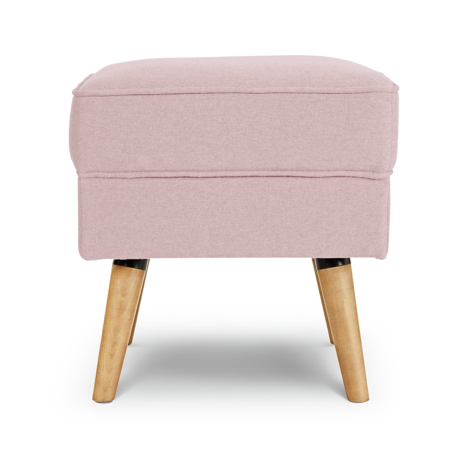 Habitat Callie Fabric Footstool - Blush Pink