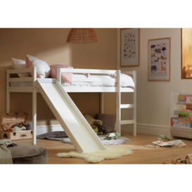 Argos Home Kaycie Mid Sleeper, Slide & Kids Mattress - White