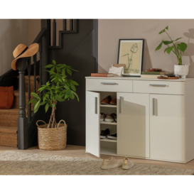 Argos Home Venetia Large 3 Door 2 Drawer Shoe Cabinet -White - thumbnail 2