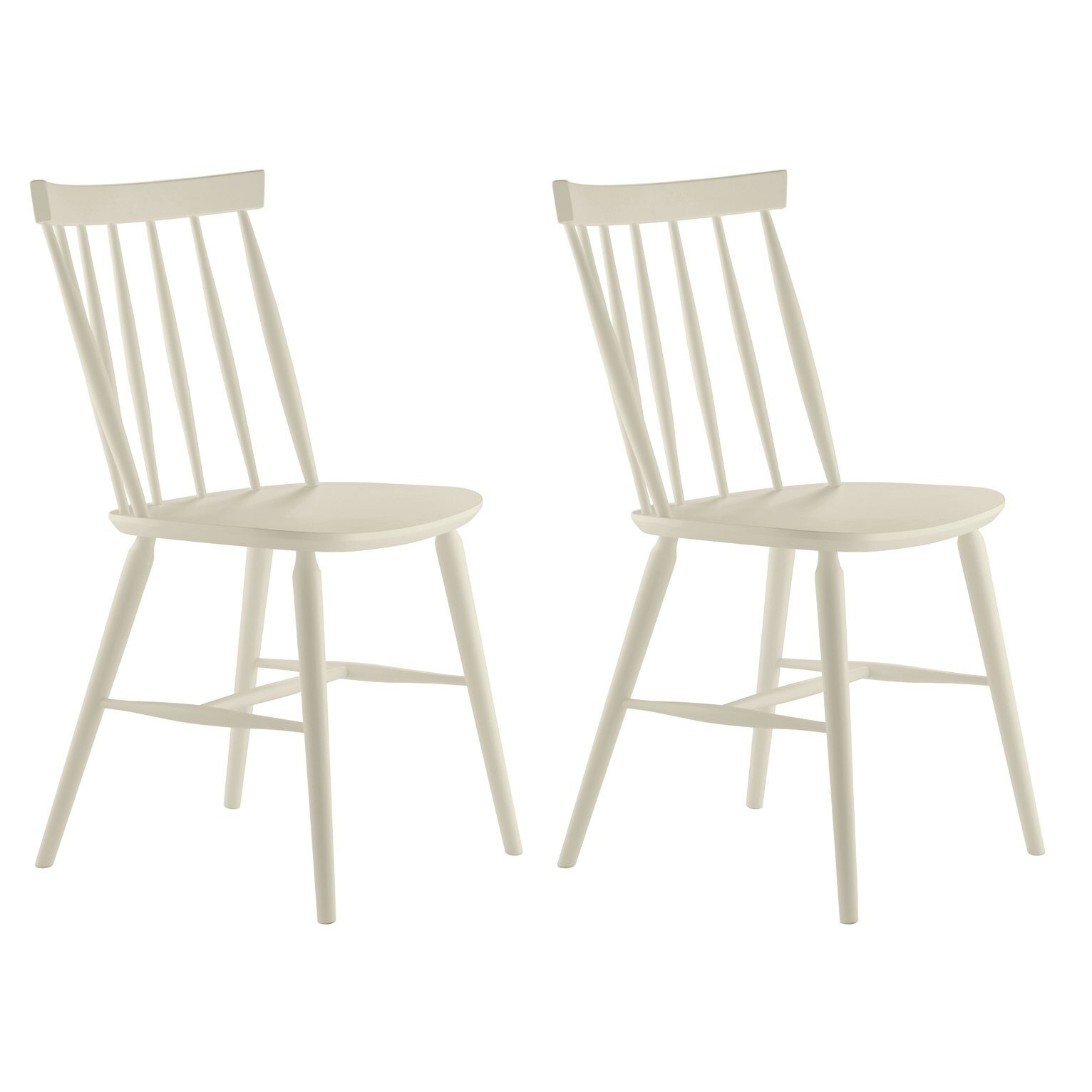 Habitat Talia Pair of Spindle Back Dining Chair White by Argos