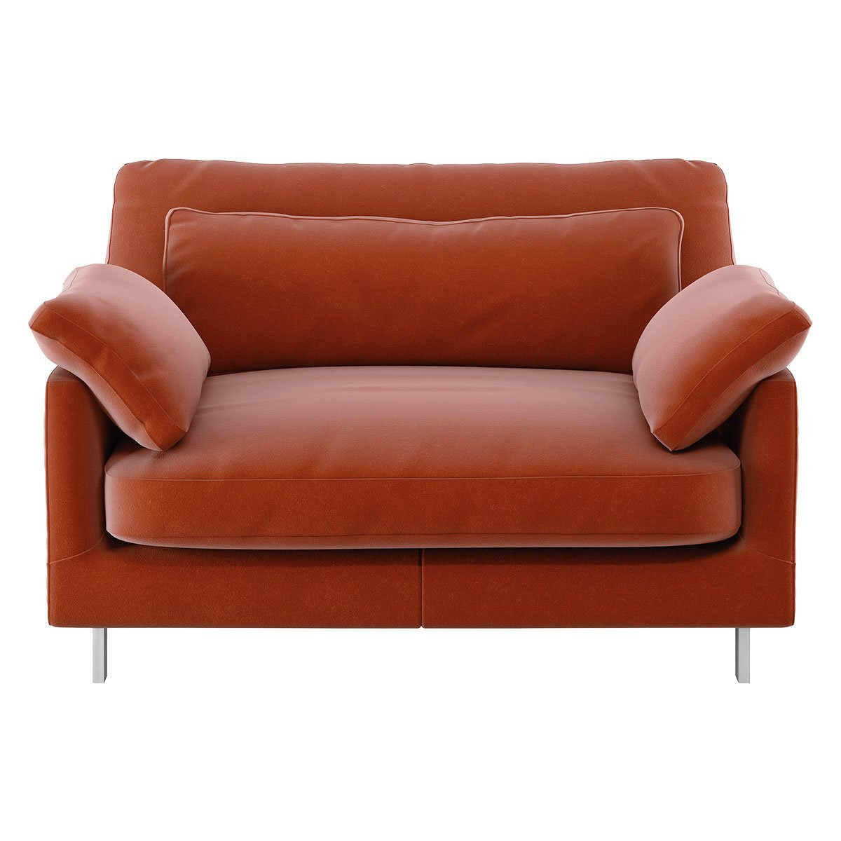 Habitat Cuscino Velvet Cuddle Chair - Orange - image 1