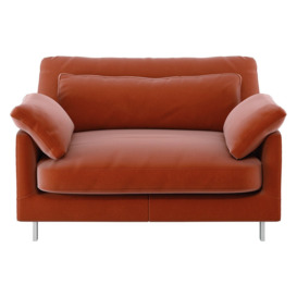 Habitat Cuscino Velvet Cuddle Chair - Orange - thumbnail 1