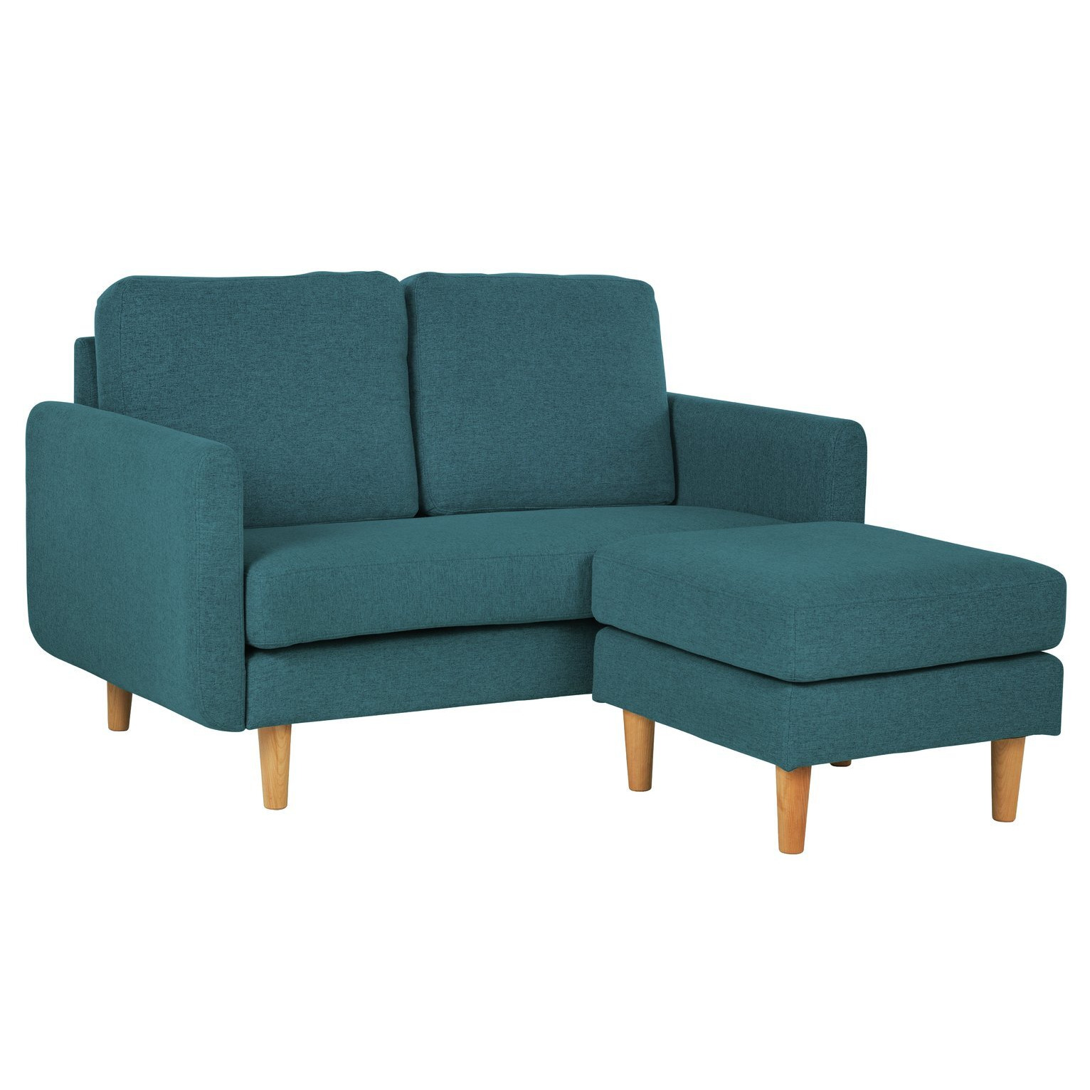 Habitat Remi Fabric 2 Seater Chaise Sofa in a box - Teal - image 1