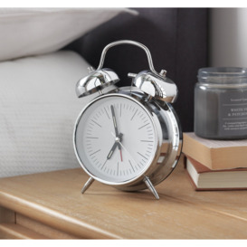 Constant Twin Bell Alarm Clock - Silver - thumbnail 2