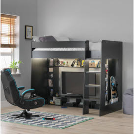 Habitat Gaming High Sleeper Bed - Black