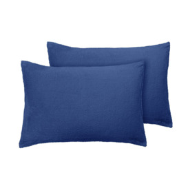 Argos Home Fleece Pillowcase Pair - Navy - thumbnail 1